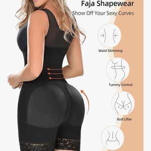 Elegant Black Faja Shapewear Bodysuit